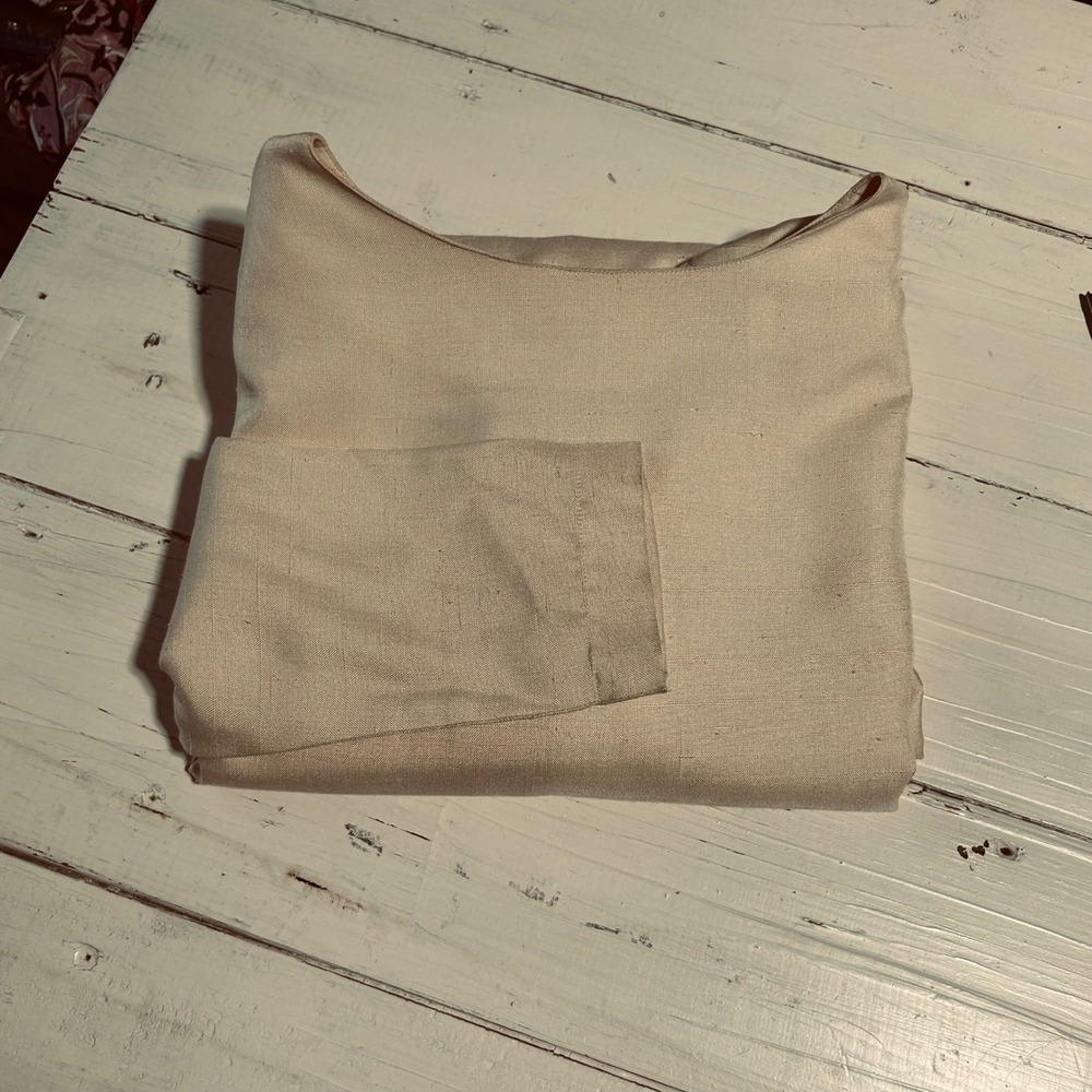 Evan Picone Silk Sheath Dress Neutral Size 4 3/4 Sleeve Knee Length